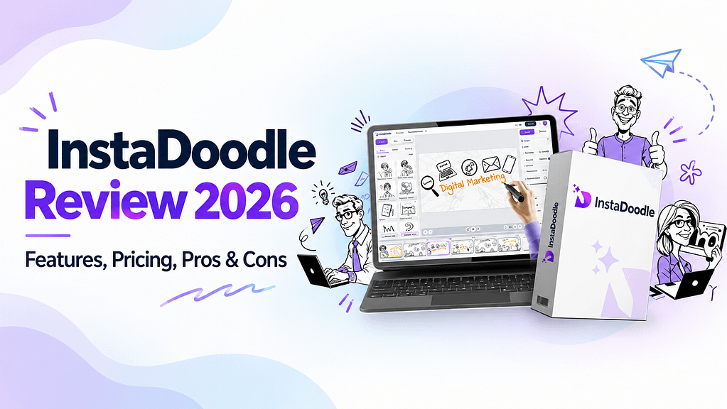 InstaDoodle Review 2026 featuring the AI doodle video editor