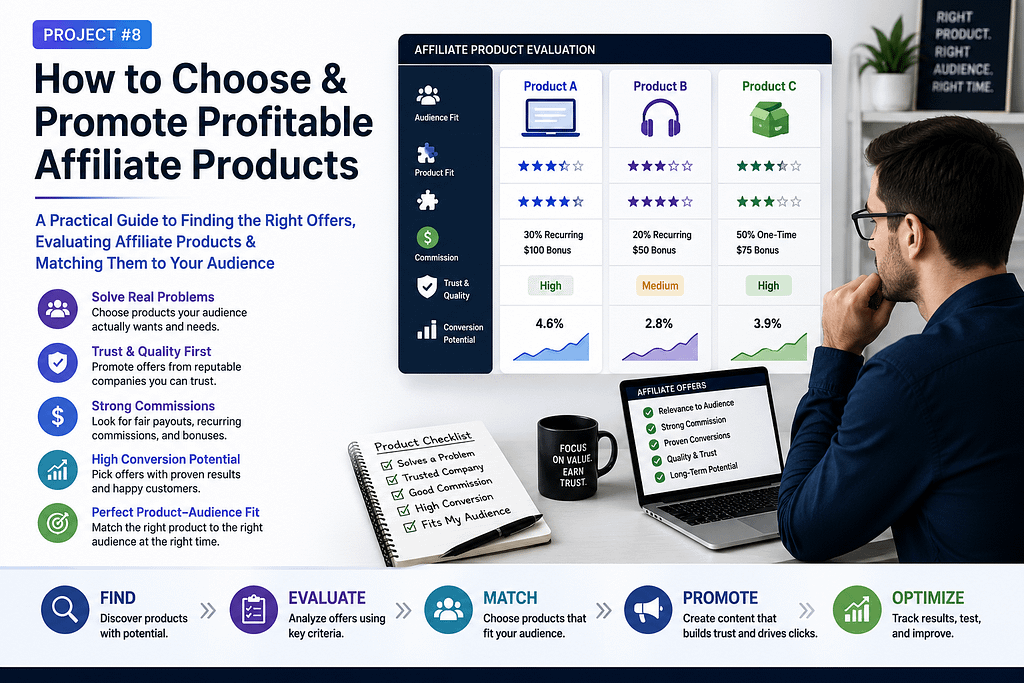 Affiliate product evaluation process for choosing and promoting profitable affiliate products
